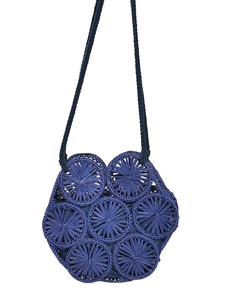 Schoudertas blauw - (B)15 x (H)15 x (D)4 cm