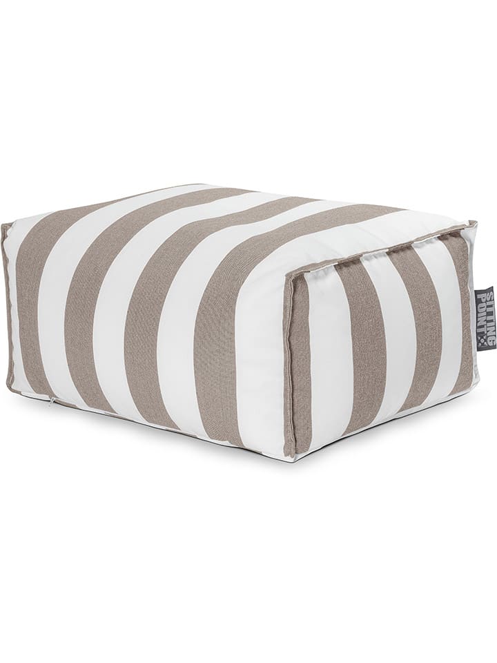 Outdoorzitzak "Santorin" taupe - (B)65 x (H)35 x (D)55 cm