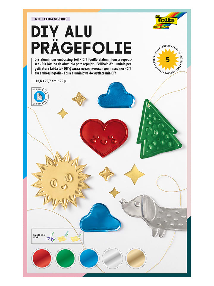 Folia "DIY" w różnych kolorach do wytłaczania - 5+