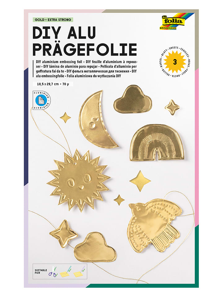 Folia "DIY" w kolorze złotym do wytłaczania - 5+