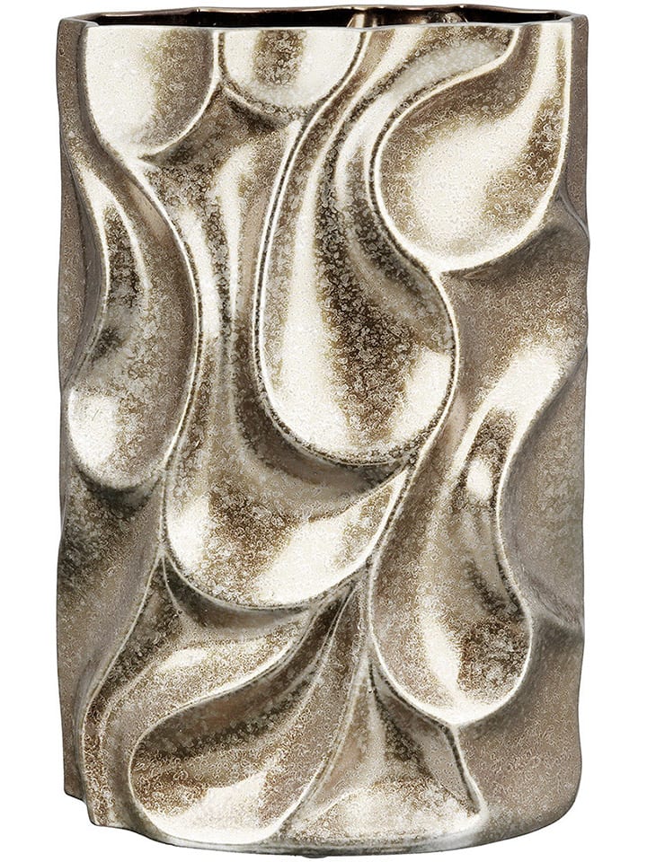 Vase "Relief" in Gold - (B)24 x (H)37 x (T)14 cm