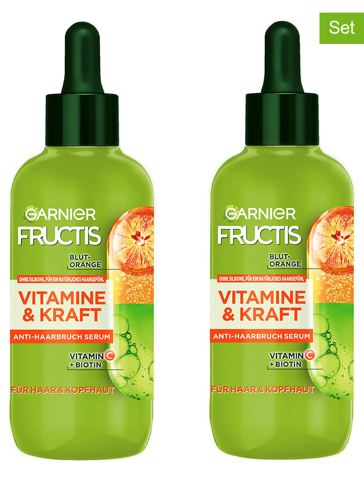 2er-Set: Haar- & Kopfhautserum "Fructis Vitamine & Kraft", je 125 ml