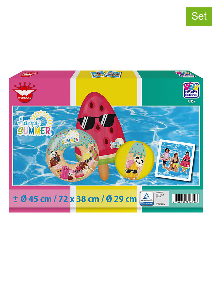 Zestaw plażowy "Happy Summer" ze wzorem - 3+