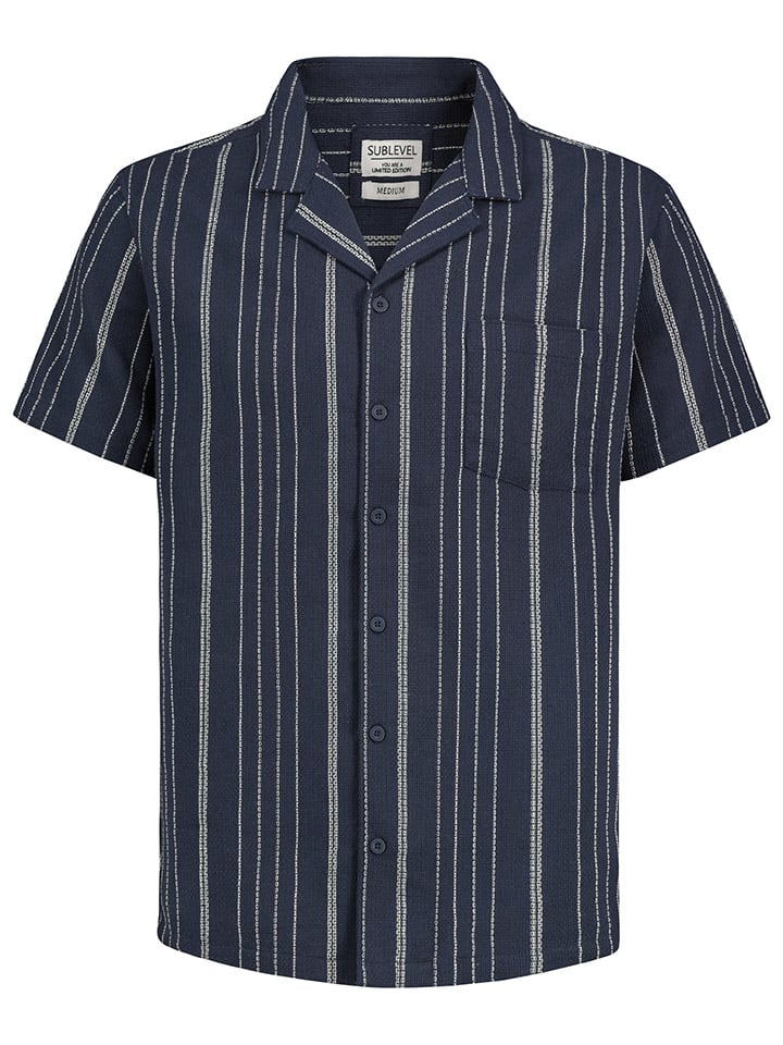 Blouse - regular fit - donkerblauw