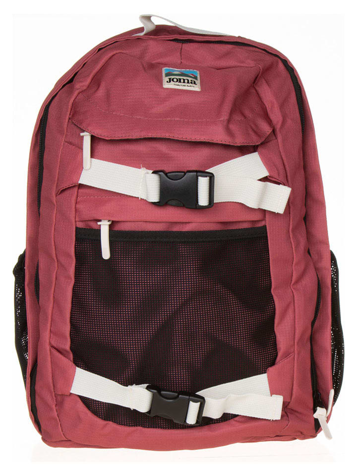 Plecak outdoorowy w kolorze czerwono-czarnym - 30 x 18 x 42 cm