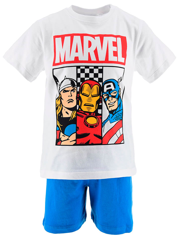Pyjama "Avengers Classic" wit/blauw