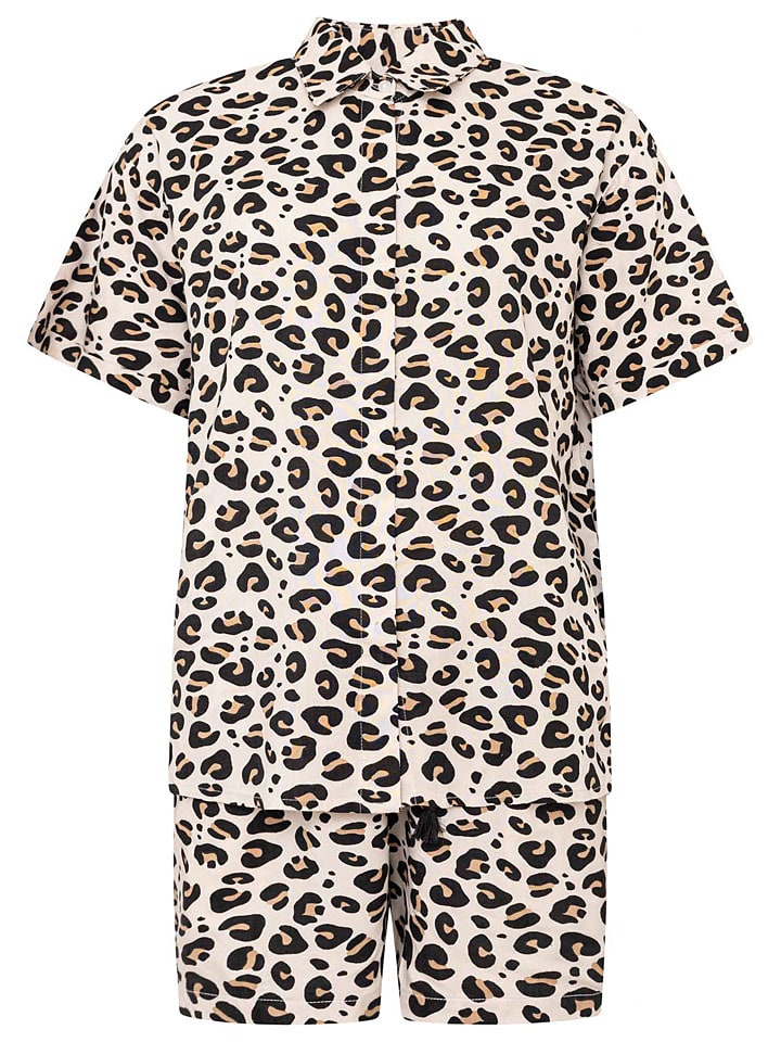 2-delige outfit "Leo Love" crème/zwart