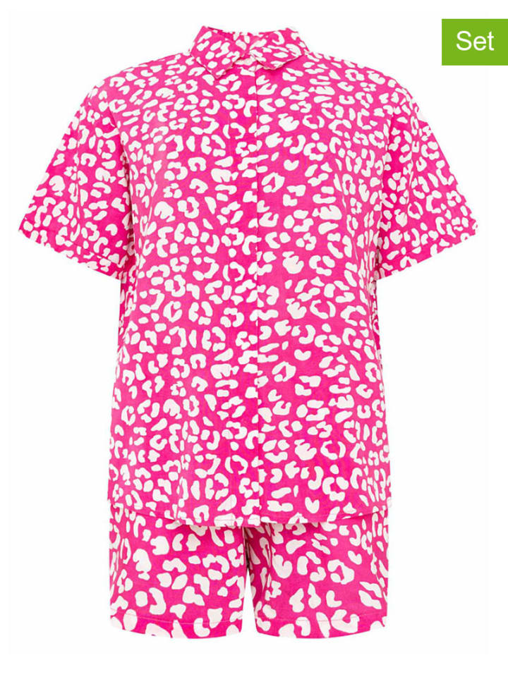 2-delige outfit "Flower Power" roze/wit