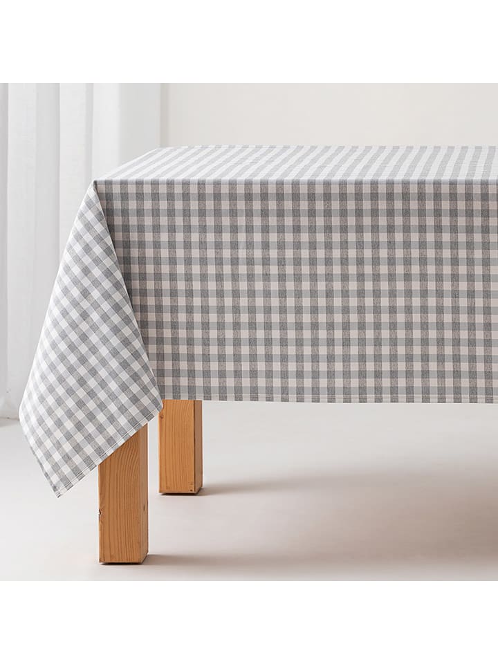 Tischdecke "Vichy" in Hellgrau