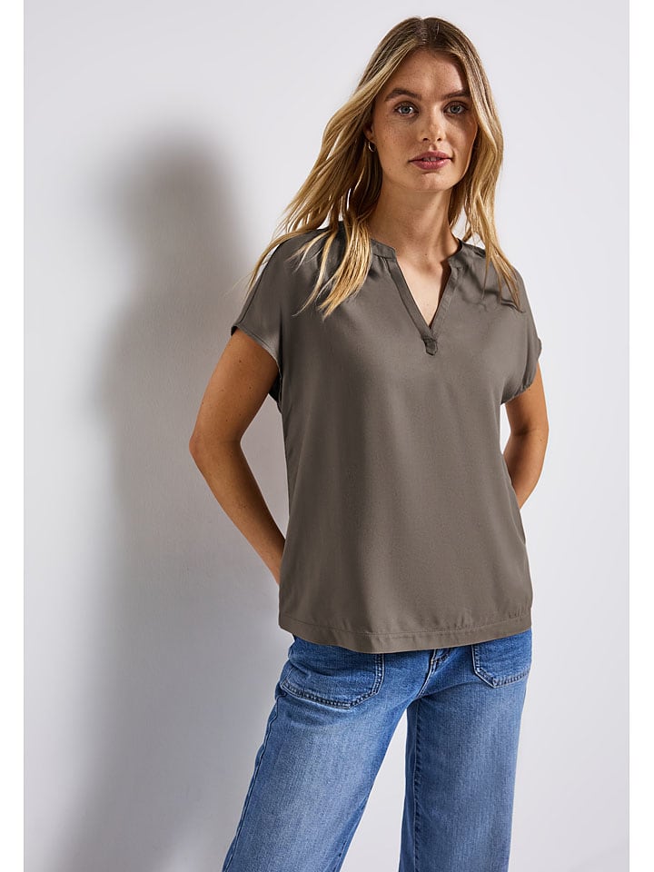 Bluse in Taupe