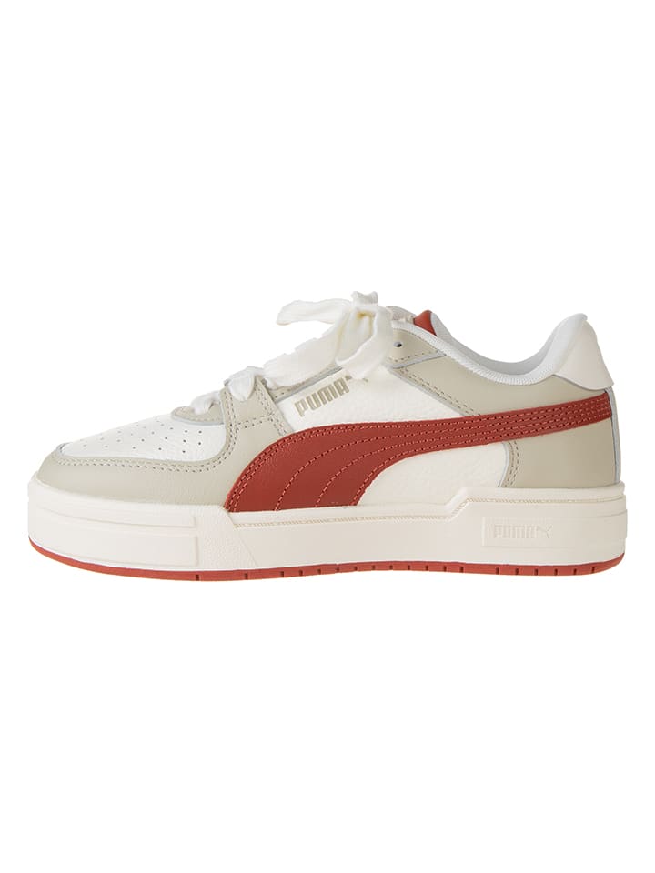 Leder-Sneakers "Ca Pro Classi" in Beige/ Rot