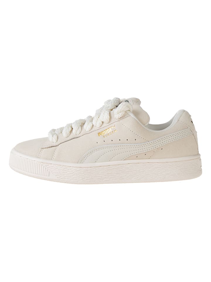 Leren sneakers crème