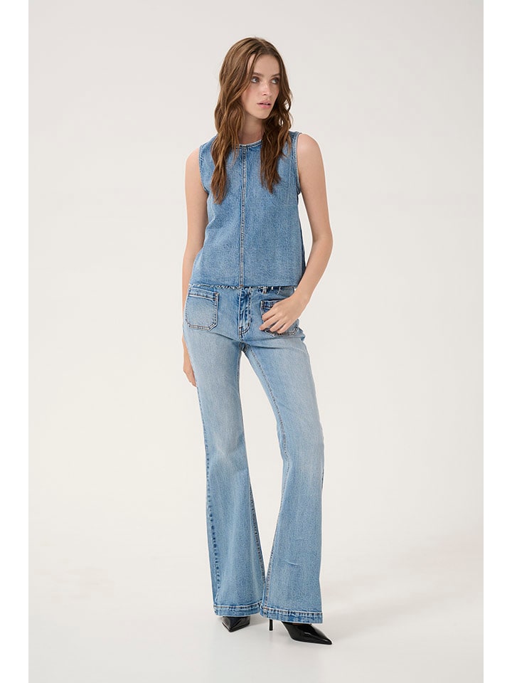Bluse in Blau