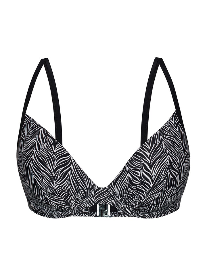 Biustonosz bikini w kolorze czarno-białym