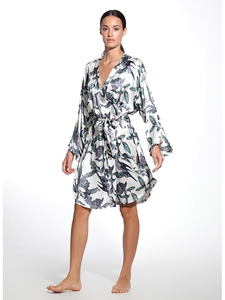 Kimono w kolorze biało-granatowym
