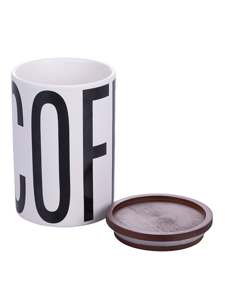 Voorraadpot "Bigismore - Coffee" wit - 750 ml