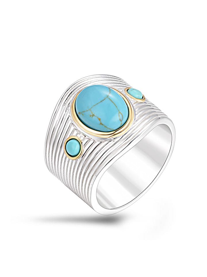 Vergold. Ring mit Zierstein