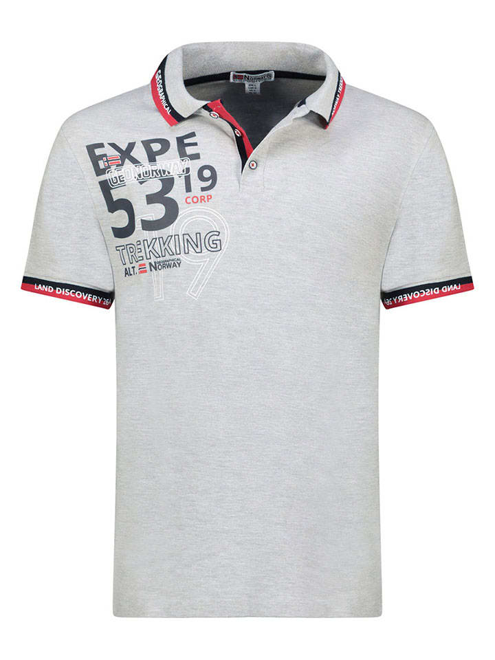 Koszulka polo "Krug" w kolorze szarym