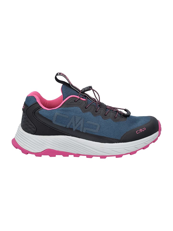Skórzane buty sportowe "Phelyx" w kolorze granatowo-różowym