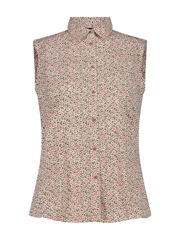 Funktionsbluse in Rosa/ Creme