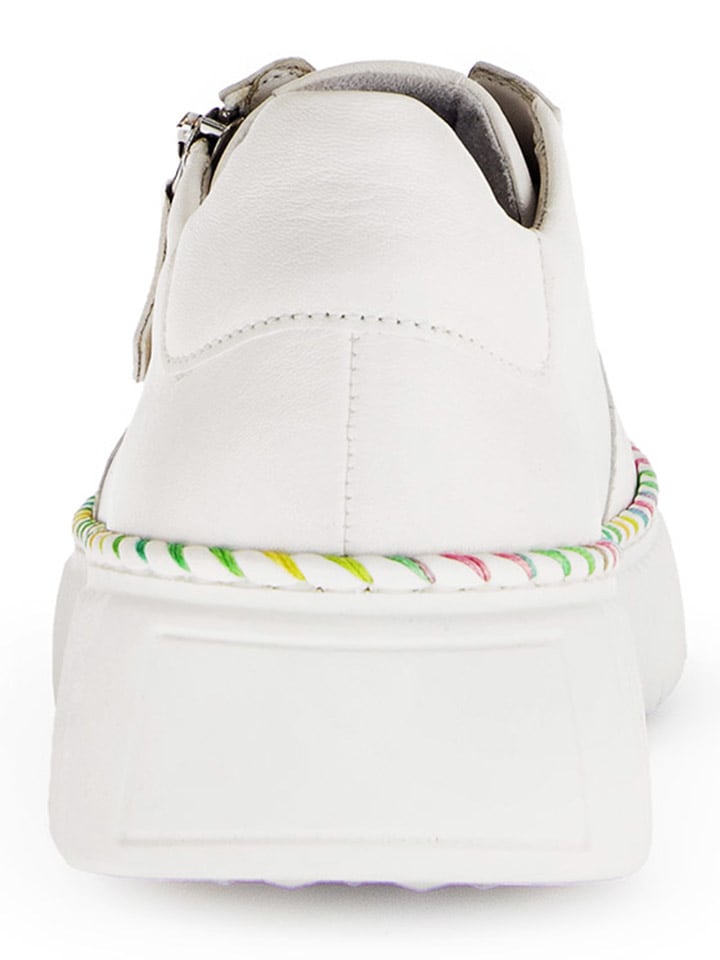 Gabor Leder-Sneakers in Weiß/ Bunt günstig kaufen limango