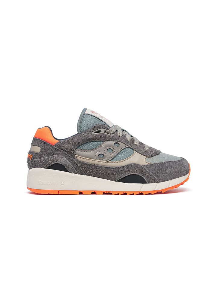 Leder-Sneakers "Shadow 6000" in Grau/ Hellblau
