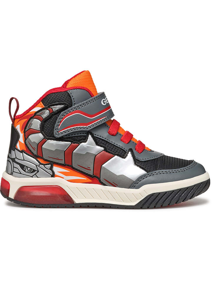 Sneakersy "Inek" w kolorze szaro-czerwonym