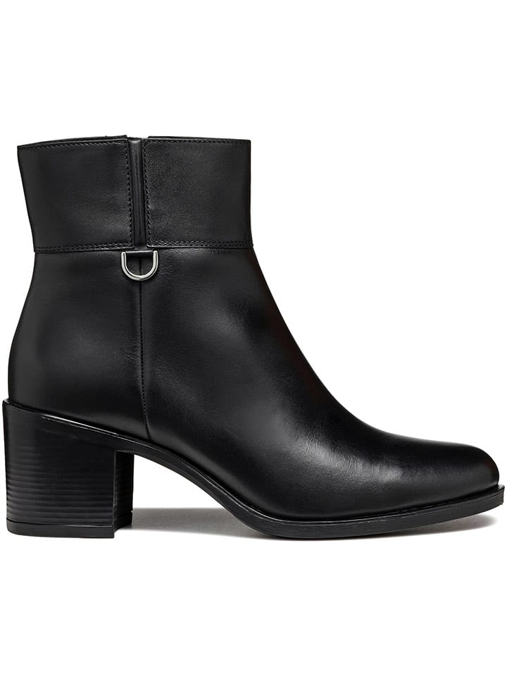 Leder-Stiefeletten "New Ashell" in Schwarz