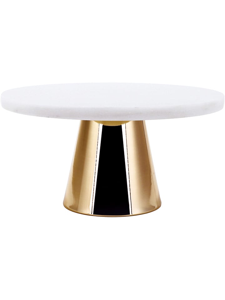 Patera w kolorze złoto-białym - wys. 11,3 x Ø 22 cm