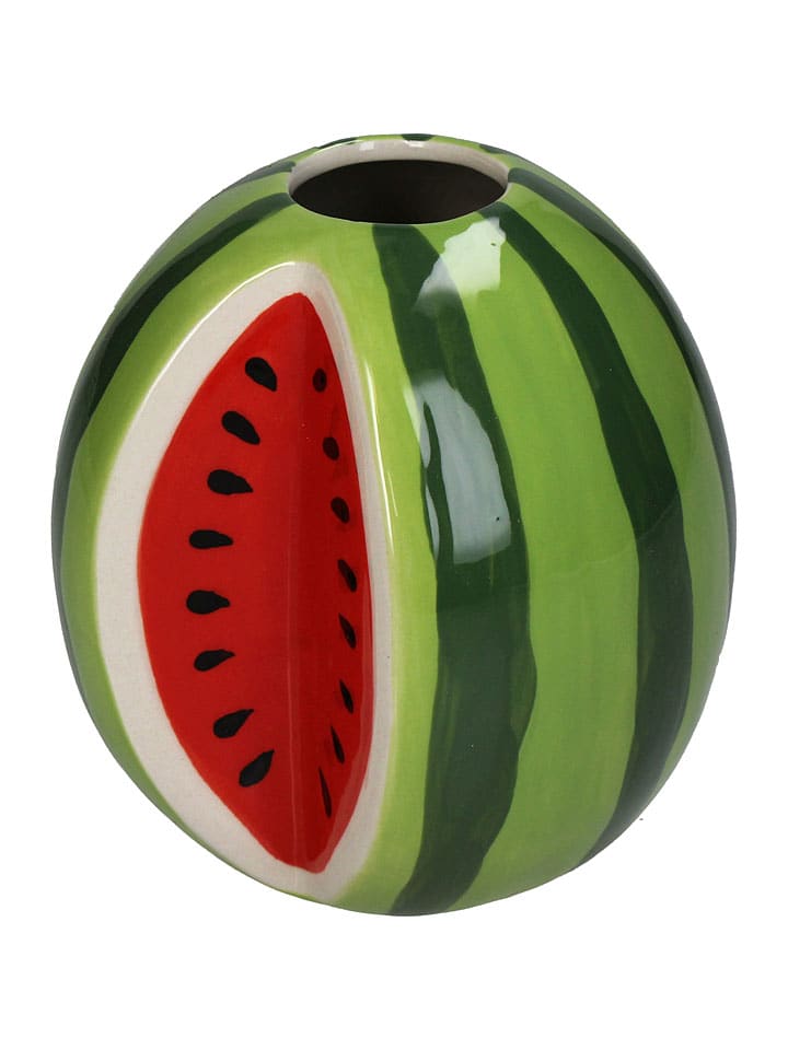 Vaas "Watermelon" groen/rood - (B)11,4 x (H)10,7 x (D)12,1 cm