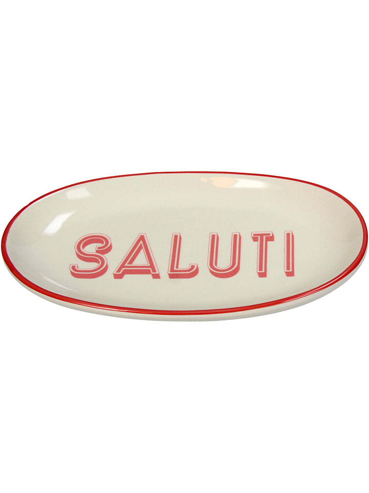 Serveerbord "Saluti" beige/roze - (L)12,5 x (B)21 cm