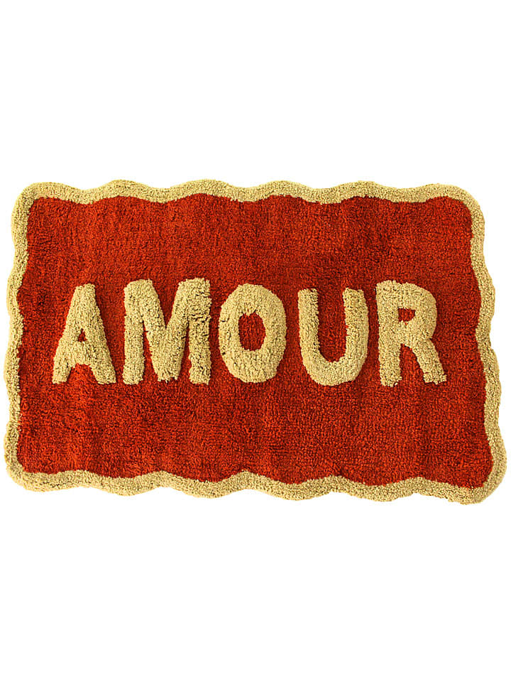Badematte ''Amour'' in Terrakotta - (L)50 x (B)80 cm