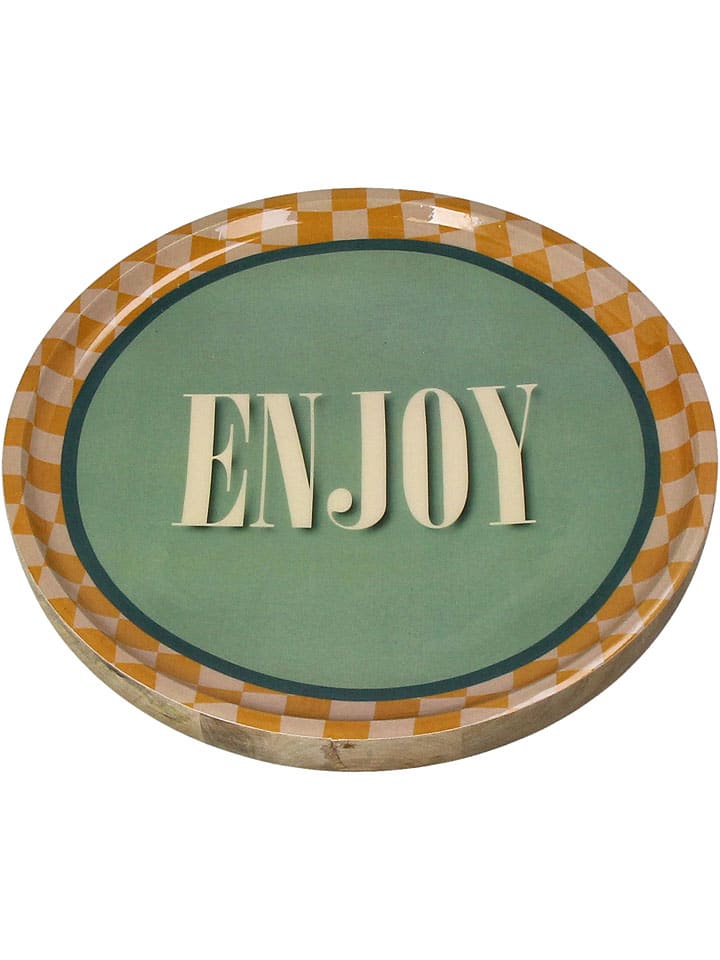 Talerz płaski "Enjoy" w kolorze zielonym - Ø 25 cm