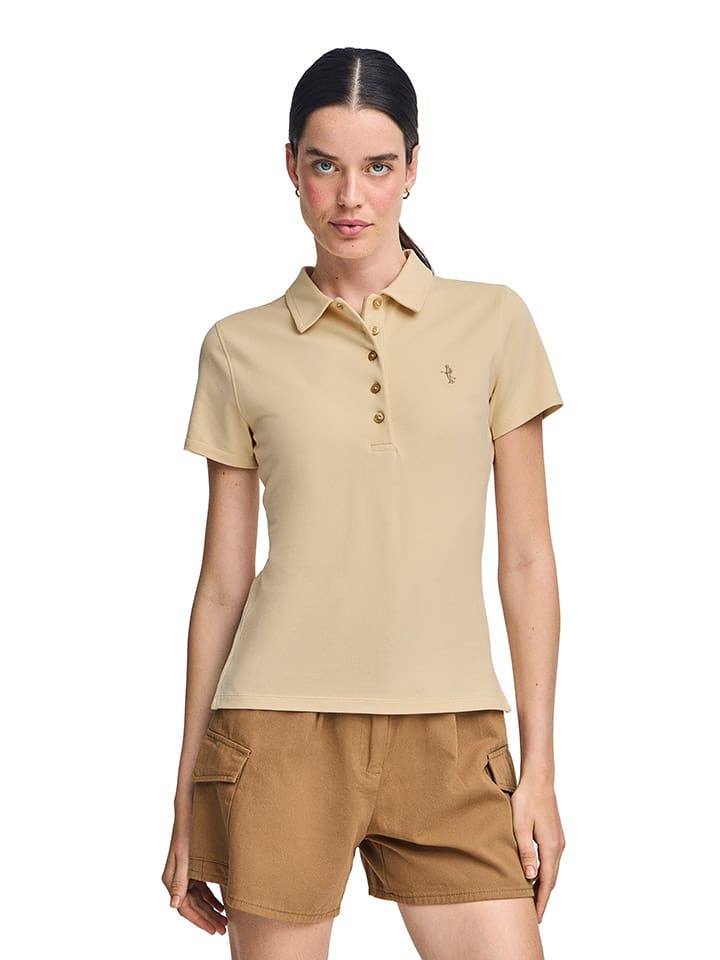 Koszulka polo w kolorze beżowym
