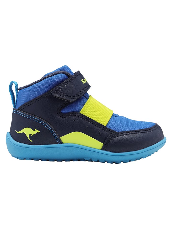 Buty w kolorze granatowo-niebiesko-żółtym do chodzenia na boso
