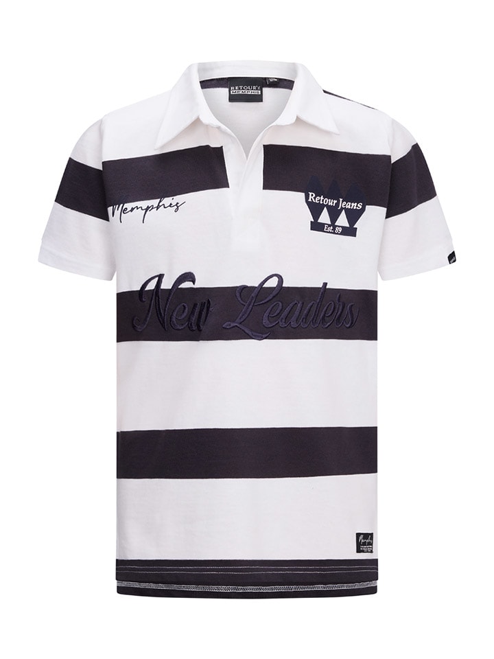Koszulka polo w kolorze biało-czarnym
