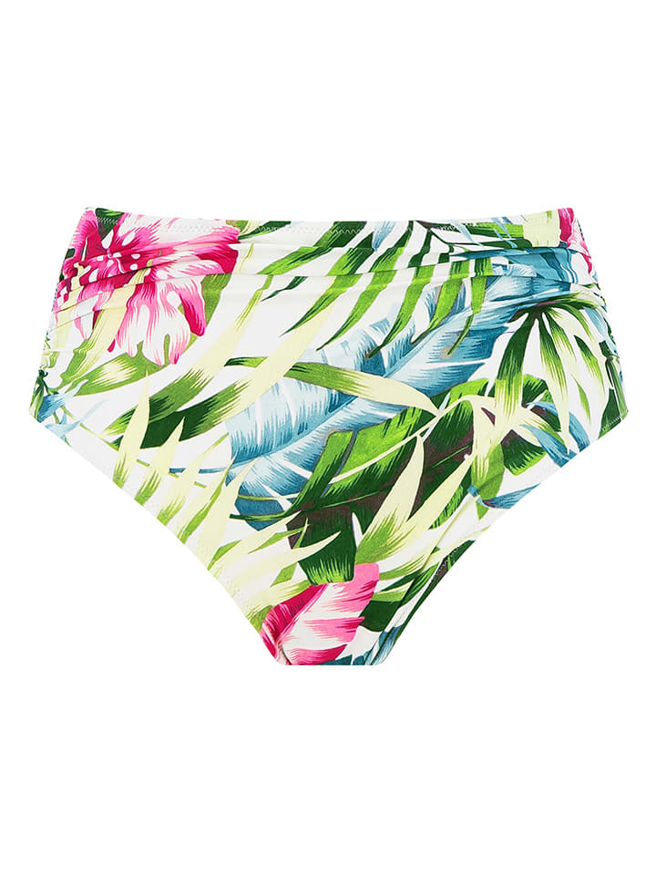 Bikini-Hose "Langkawi" in Weiß/ Grün
