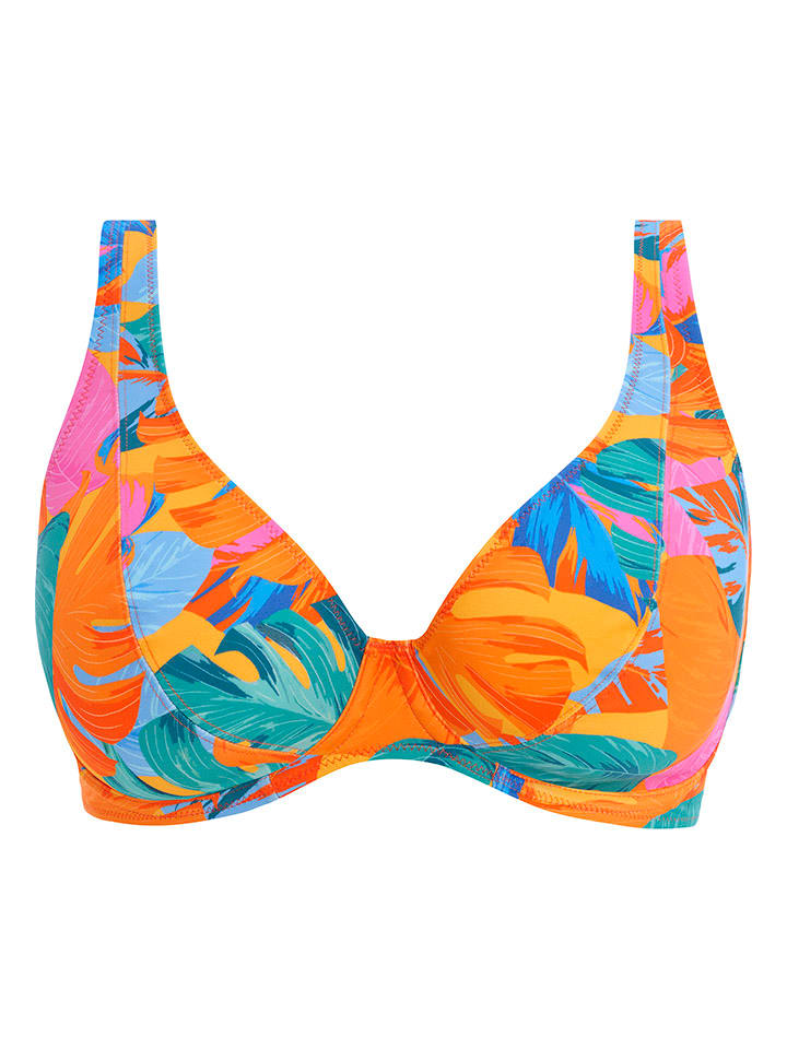 Bikini-Oberteil "Aloha Coast" in Orange/ Blau