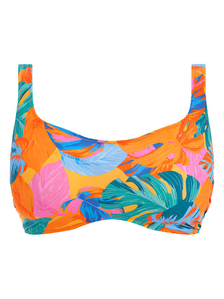 Bikini-Oberteil "Aloha Coast" in Orange/ Blau