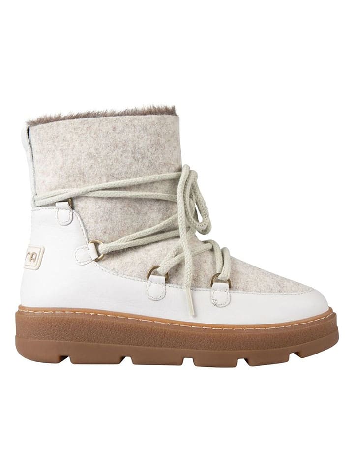 Leren boots "Frosty" wit