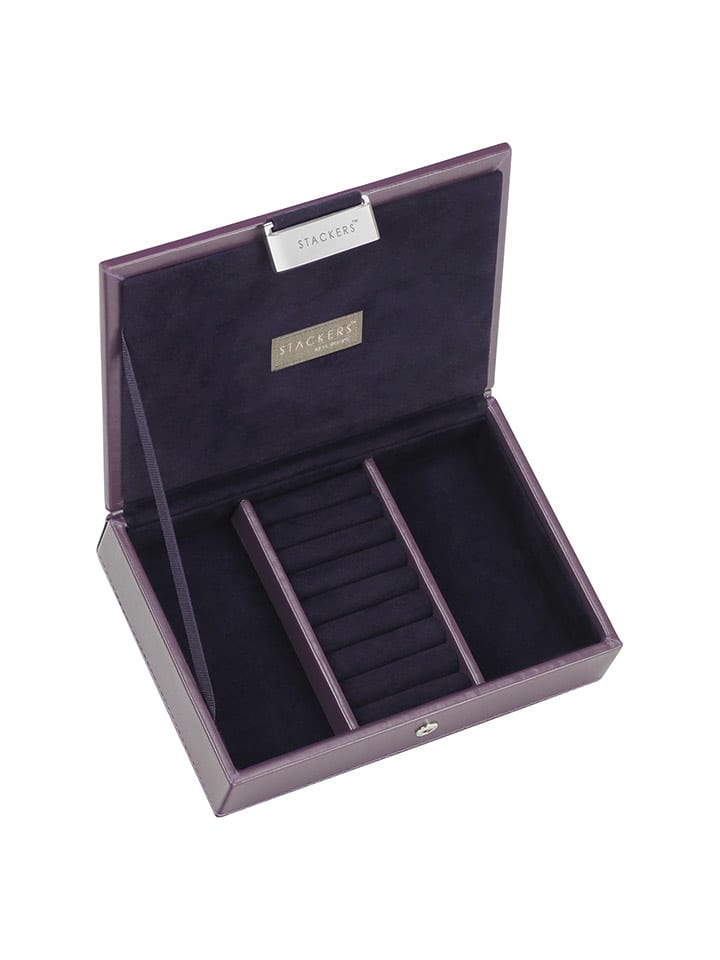 Schmuckkasten in Lila - (B)18 x (H)12,5 x (T)4,5 cm