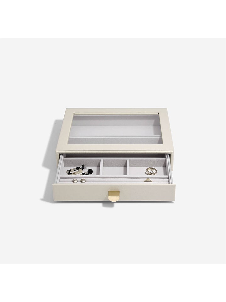 Sieradenkistje "Classic" crème - (B)25 x (H)18 x (D)5,6 cm