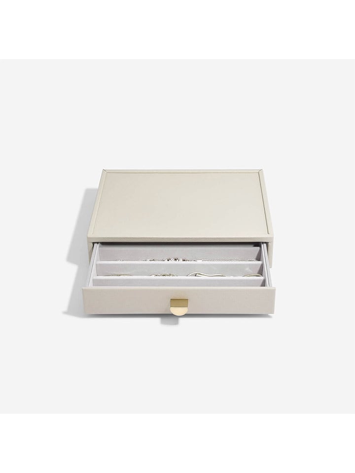Sieradenkistje "Classic" crème - (B)25 x (H)18 x (D)5,8 cm
