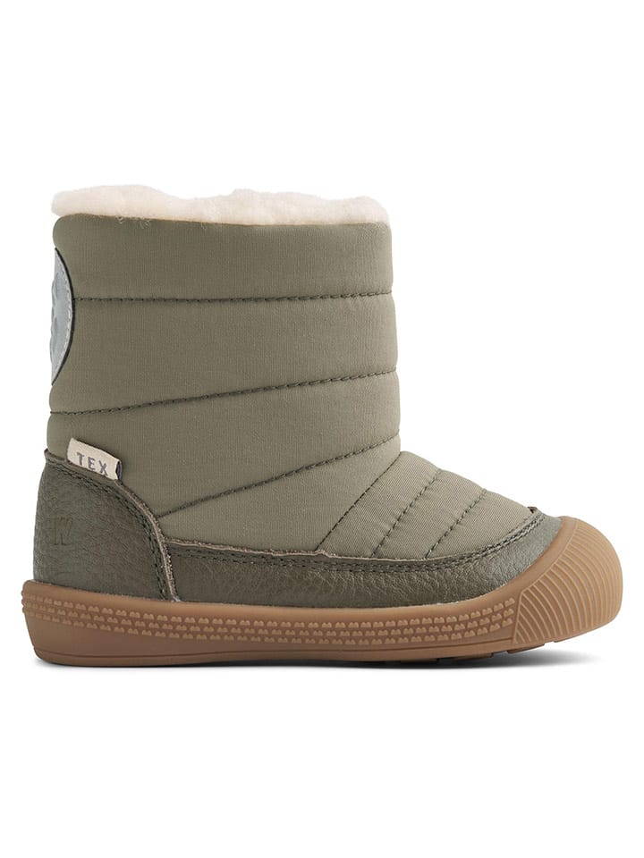 Botki zimowe w kolorze khaki