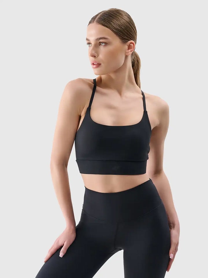 Sport-BH in Schwarz - Low