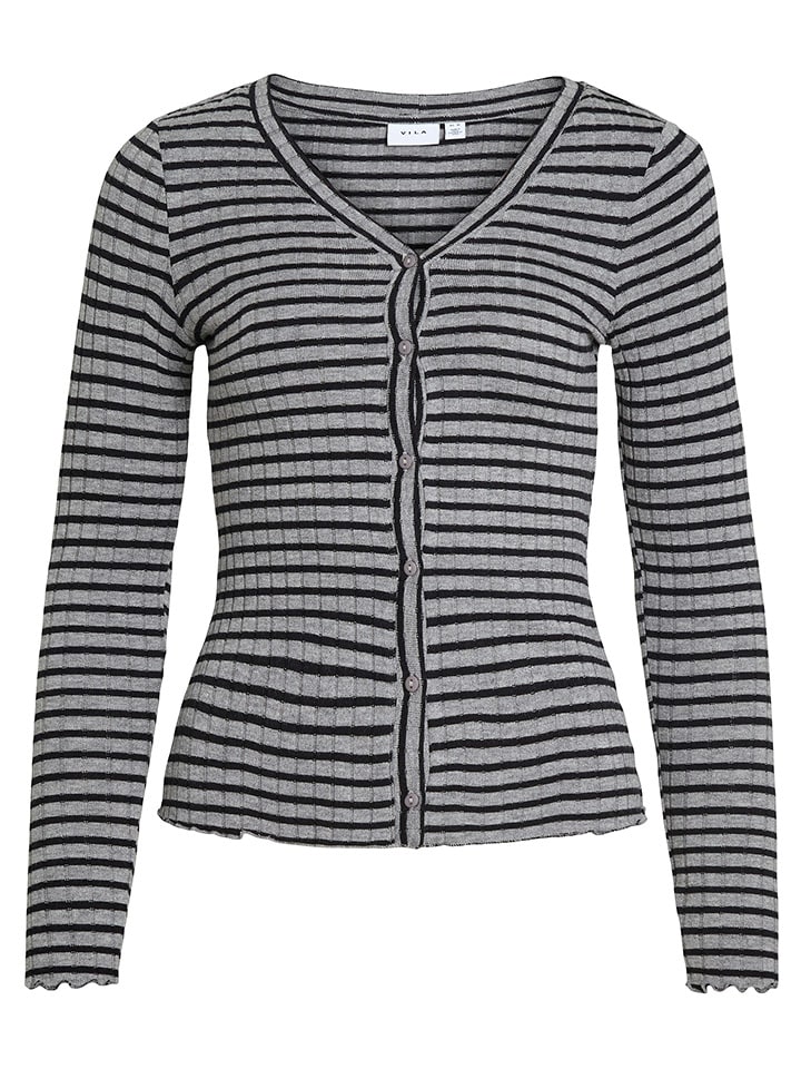 Cardigan in Schwarz/ Grau
