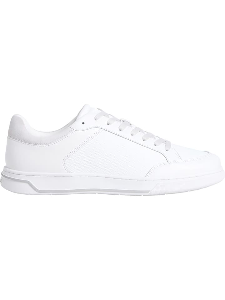 Leder-Sneakers in Weiß