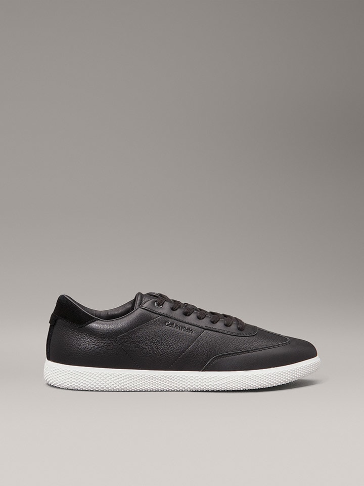 Leder-Sneakers in Schwarz