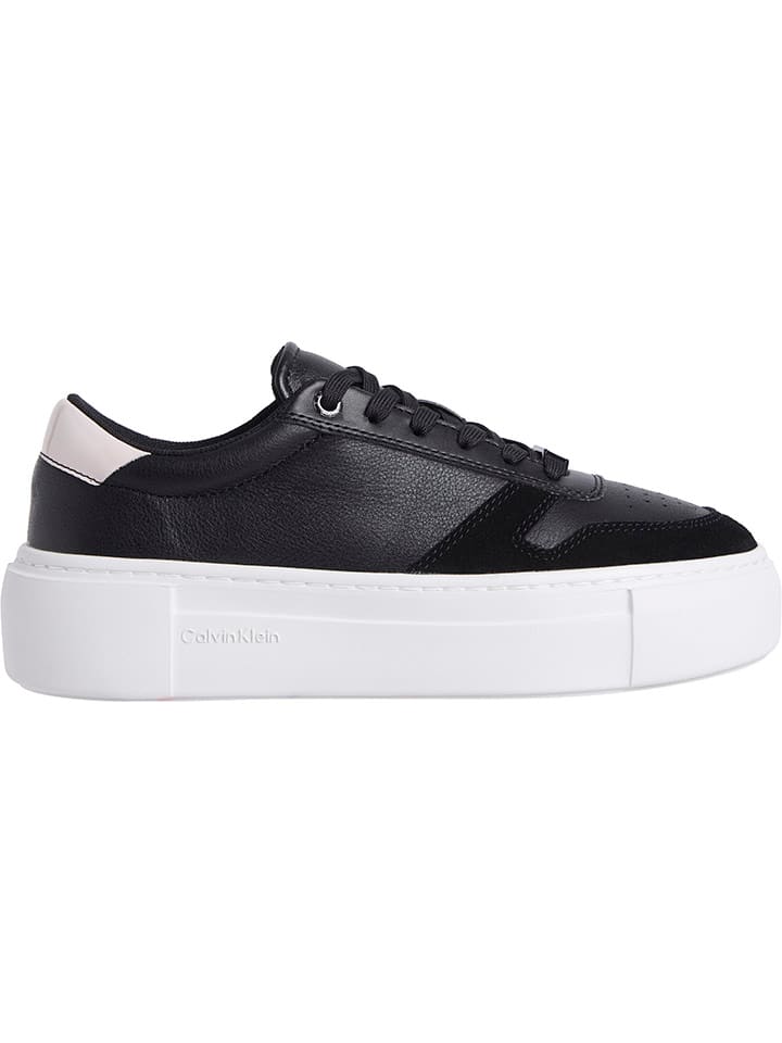 Leder-Sneakers in Schwarz