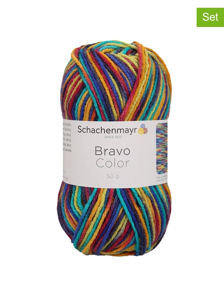 20er-Set: Kunstfasergarne ''Bravo Color'' in Bunt - 20x 50 g